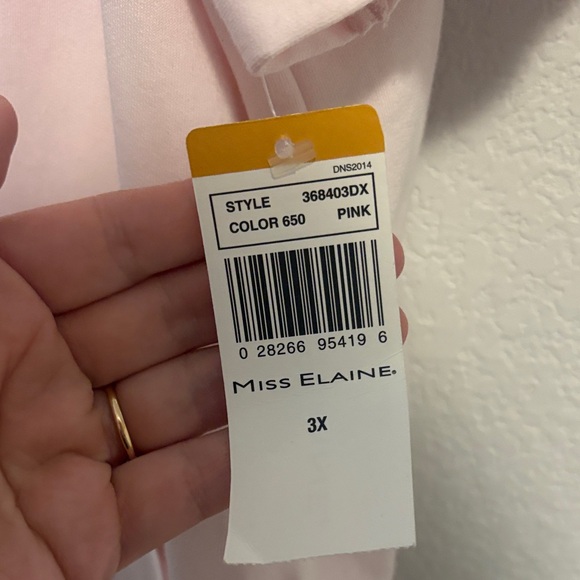 NWT Miss Elaine Light Pink matching Robe and nightgown set 3X - Picture 3 of 11